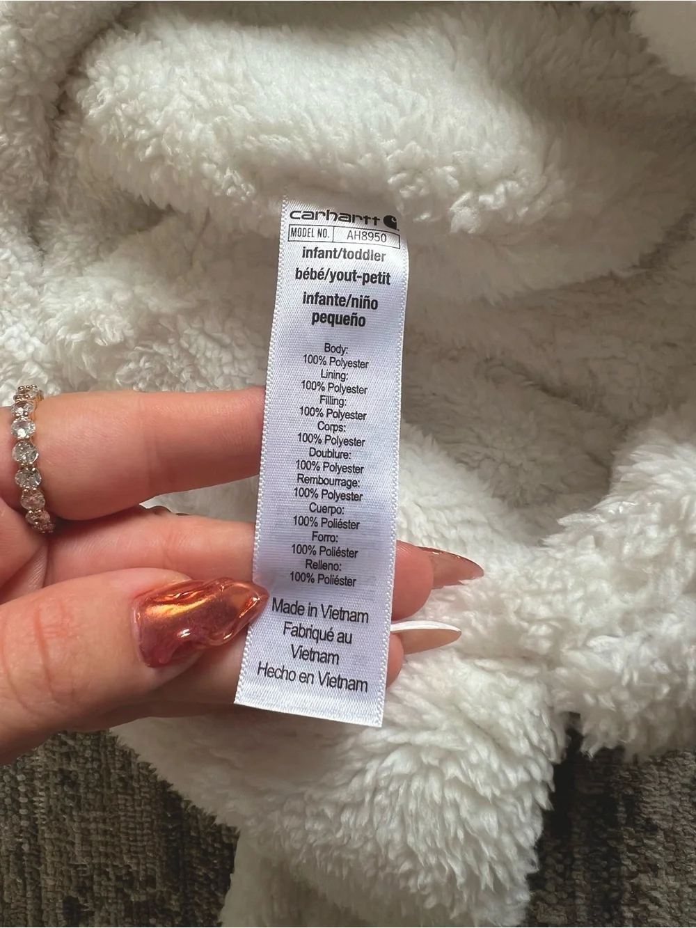 Carhartt Brown Sherpa-Lined Toddler Trapper Hat